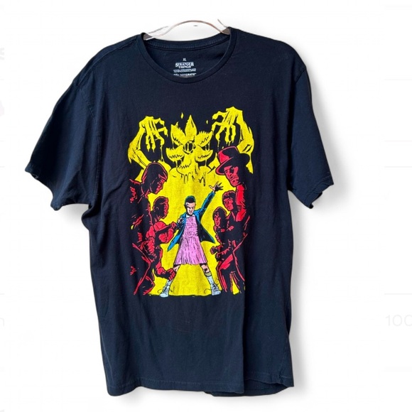 Netflix Stranger Things Black Short Sleeve Tee Shirt / Size XL - Picture 1 of 6